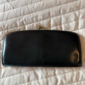 HOBO Black Leather Clutch Wallet